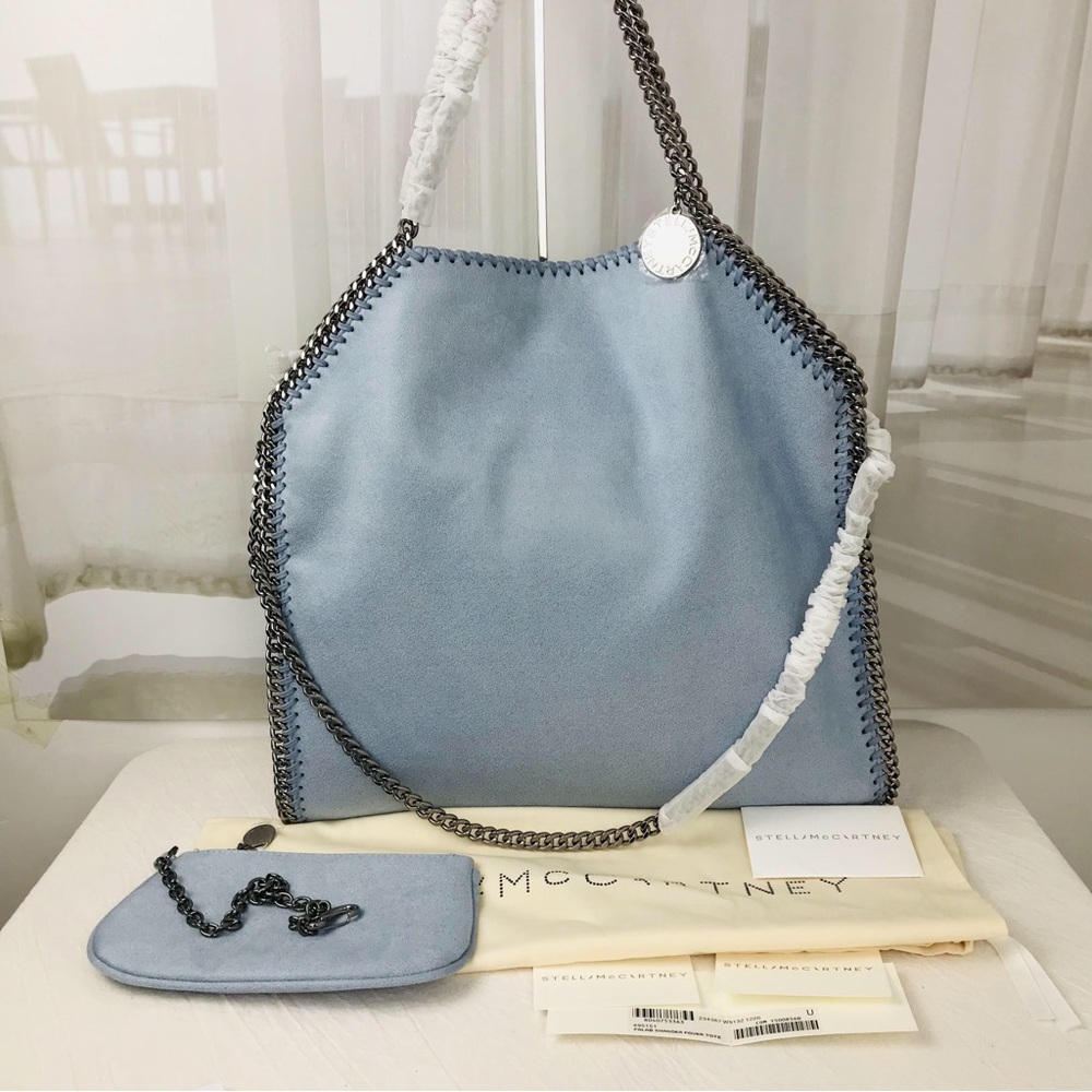 STELLA MCCARTNEY Falabella Shoulder Bag Metallic in light bule - Picture 4 of 12
